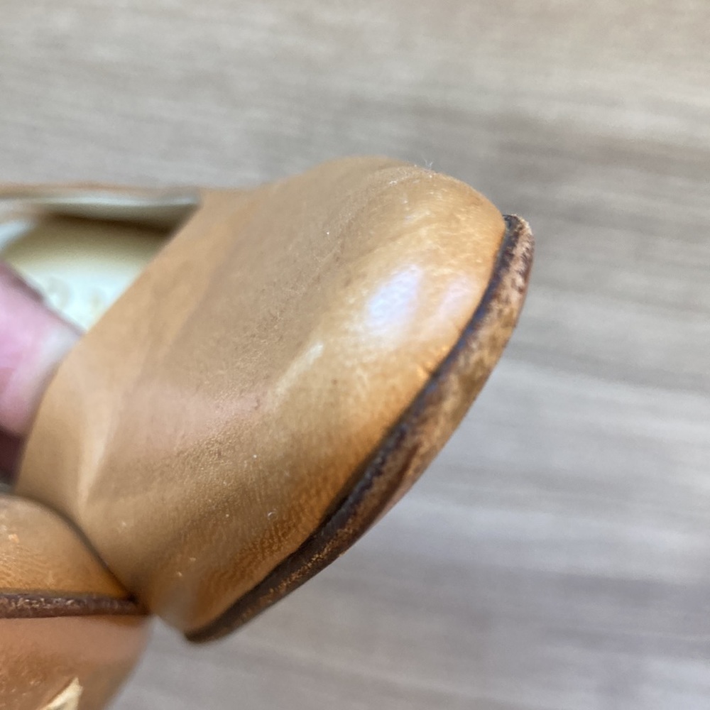 Prada sling back pointy shoes sandals size 35,5 rectangle heel - Picture 9 of 16